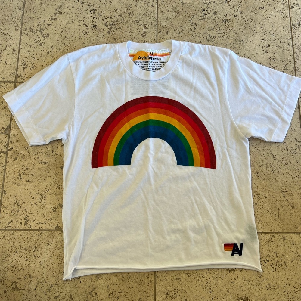 Aviator Nation White T-shirt Size XS
